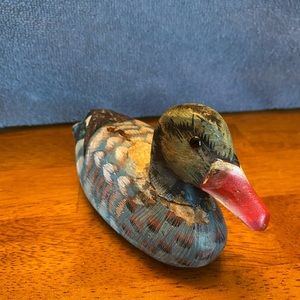 Vintage wood painted duck